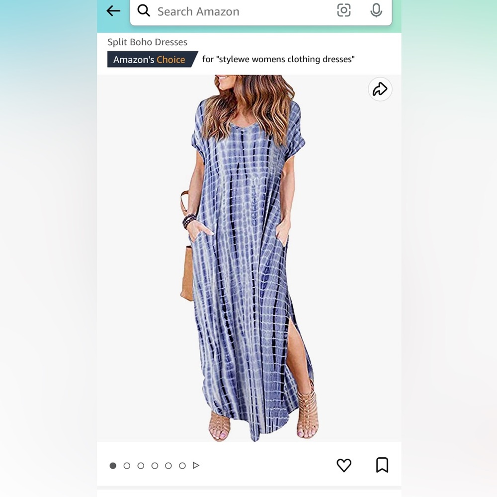 Tie dye boho maxi dress